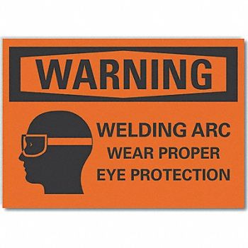 LYLE Eye Warning Rflct Label 5 in x 7 in, 64PR19