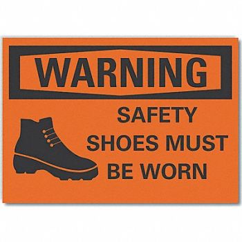 LYLE Foot Warning Rflct Label 5 in x 7 in, 64PR31