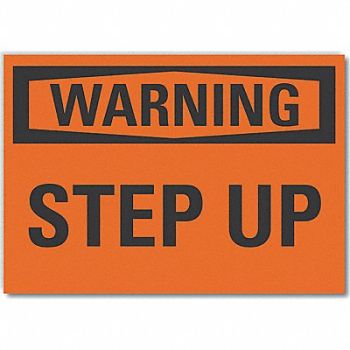 LYLE Steps Warning Rflct Label 7 in x 10 in, 64PR76