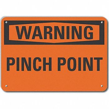 LYLE Pinch Point Warn Sign 10x14in Plastic, 64RW49