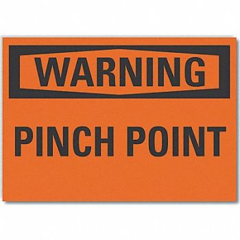 LYLE Pinch Point Warning Rflct Lbl 5inx7in, 64PT16