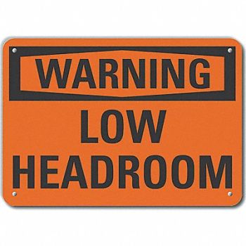 LYLE Rflct Low Clearance Warn Sign 10x14in, 64PT24
