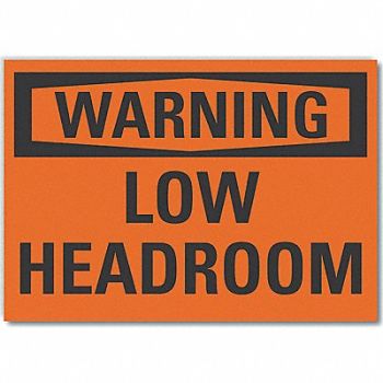 LYLE Low Clearance Warning Rflct Lbl 5inx7in, 64PT28