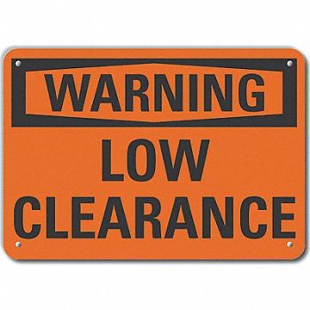LYLE Rflct Low Clearance Warn Sign 10x14in, 64PT48