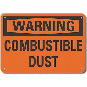 LYLE Rflctv Combust Dust Danger Sign 10x14in, 64PT84