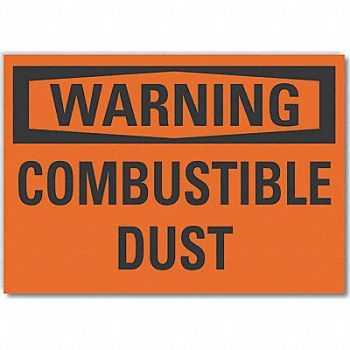LYLE Combust Dust Warning Rflct Lbl 5x7in, 64PT88