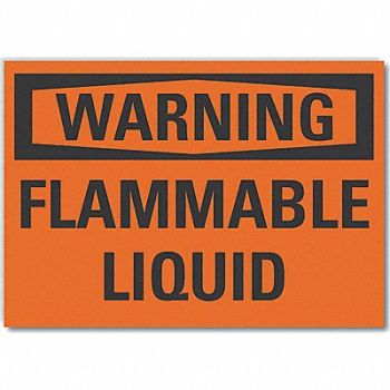 LYLE Flammable Liquid Warn Rflct Lbl 5x7in, 64PV01