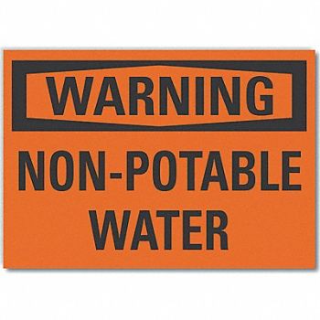 LYLE Potable Water Warn Rflct Label 5inx7in, 64PV13