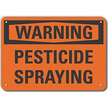 LYLE Rflct Pesticide Warn Sign 10x14in Alum, 64PV45