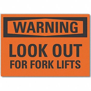 LYLE Lift Truck Trfc Warn Rflct Lbl 5x7in, 64PV85