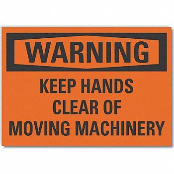 LYLE Keep Hands Clear Warning RflctvLbl 5x7in, 64PW94