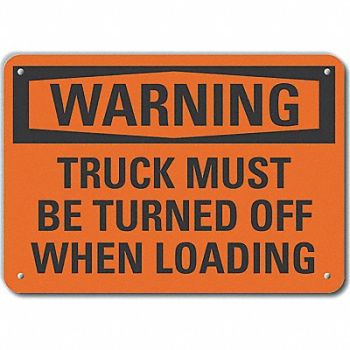 LYLE Rflctv Loading Unload Warn Sign 10x14in, 64PX03