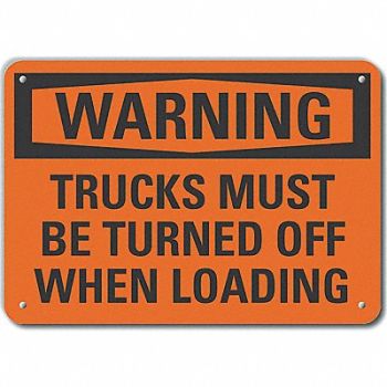 LYLE Rflctv Loading Unload Warn Sign 10x14in, 64PX27