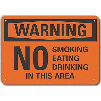 LYLE Rflct No Smoking Warn Sign 10x14in Alum, 64PX39