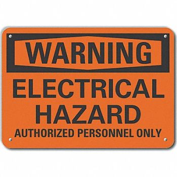 LYLE Alum Electrcl Hazard Warning Sign 7x10in, 64PX92