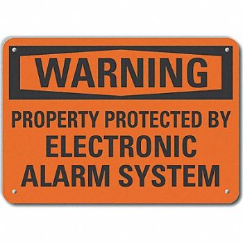 LYLE Rflctv Surveillance Warning Sign 10x14in, 64PY72
