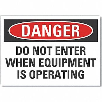LYLE Machine Operat Danger Rflct Lbl 5x7in, 64PZ48