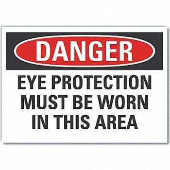 LYLE Eye Danger Rflct Label 10 in x 14 in, 64PZ94