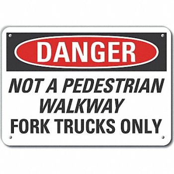 LYLE Danger Sign 7 in x 10 in Aluminum, 64RA04