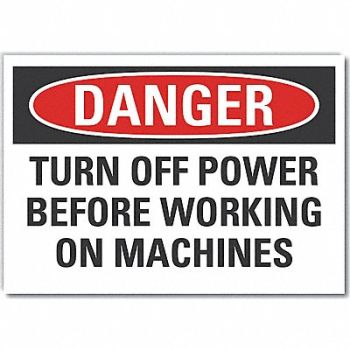 LYLE Machine Operation Danger RflctvLbl 5x7in, 64RA57