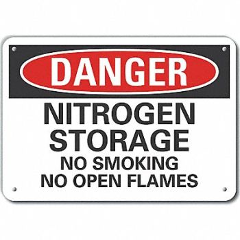 LYLE Alum Nitrogen Danger Sign 10x14in Alum, 64RC08