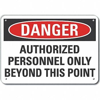 LYLE Danger Sign 7 in x 10 in Aluminum, 64RC31