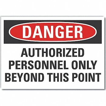 LYLE Auth Person Rflct Label 5 in x 7 in, 64RC42