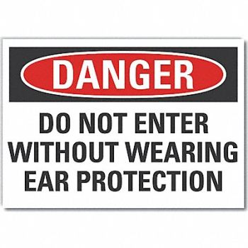 LYLE Ear Danger Rflct Label 5 in x 7 in, 64RC54