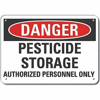 LYLE Pesticide Danger Sign 10x14in Plastic, 64RT04