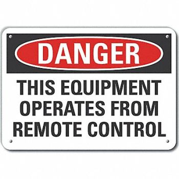 LYLE Mach Operation Danger Sign 10x14in Plstc, 64RT06