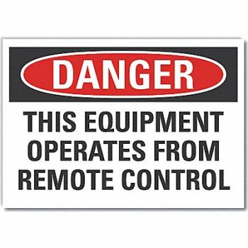 LYLE Machine Operat Danger Rflct Lbl 5x7in, 64RD15