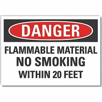 LYLE Flammable Mtrl Danger Rflct Lbl 5x7in, 64RD51