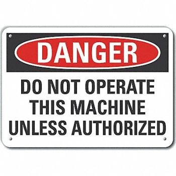 LYLE Danger Sign 7 in x 10 in Aluminum, 64RD58