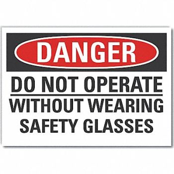 LYLE Eye Danger Rflct Label 3.5in x 5in, 64RD74