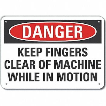 LYLE Keep Hands Clear Danger Sign 10x14in, 64RT18