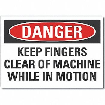 LYLE Keep Hands Clear Dangr RflctvLbl 3.5x5in, 64RD86
