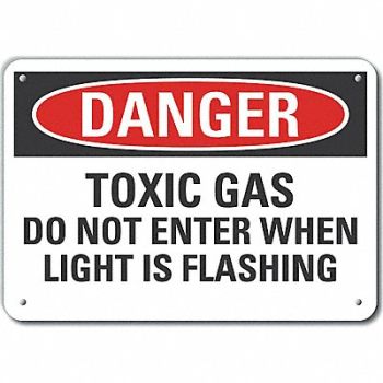 LYLE Rflct Toxic Mtrl Danger Sign 10x14in, 64RE44