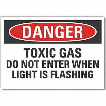 LYLE Toxic Matrl Caution Rflct Label 5x7in, 64RE48