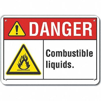 LYLE Combust Liquid Danger Sign 10x14in, 64RE77