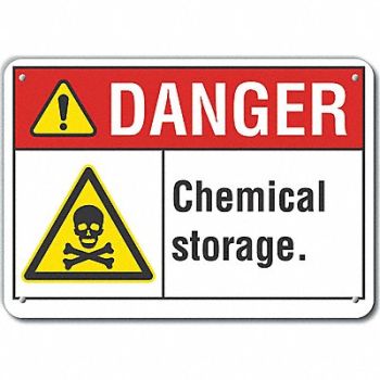 LYLE Chemicals Danger Sign 10x14in Plastic, 64RF22