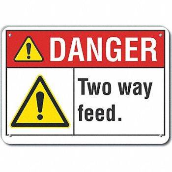 LYLE Plastic Electr Hzrd Danger Sign 10x14in, 64RG09