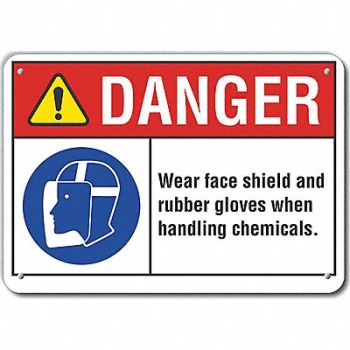 LYLE Eye Hand Danger Sign 10x14in Plastic, 64RG33