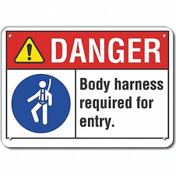 LYLE Body Harness Danger Sign 10x14in, 64RG47