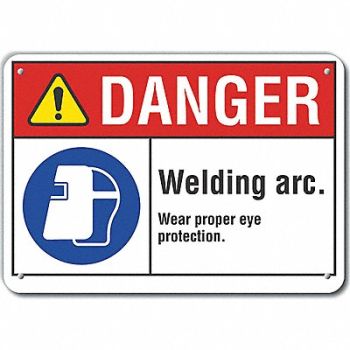 LYLE Plastic Eye Danger Sign 10x14in Plastic, 64RG49