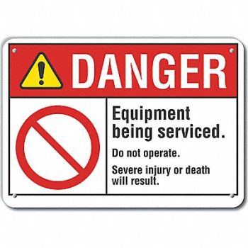 LYLE Machine Operation Danger Sign 10x14in, 64RG53