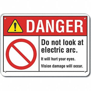LYLE Welding Safety Danger Sign 10x14in Plstc, 64RG55