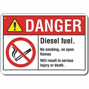 LYLE Danger Sign 7 in x 10 in Aluminum, 62TR57