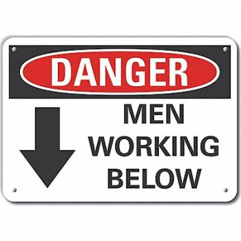 LYLE Rflct Men Working Danger Sign 10x14in, 62TY10