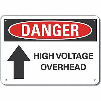 LYLE Rflctv High Voltage Danger Sign 10x14in, 62TY94