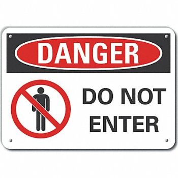 LYLE Rflctv Exit Entrance Danger Sign 10x14in, 62TZ19